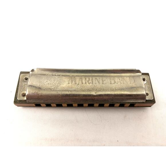 Vintage M Hohner's Harmonica Marine Band Germany Key of C - Picture 10 of 16